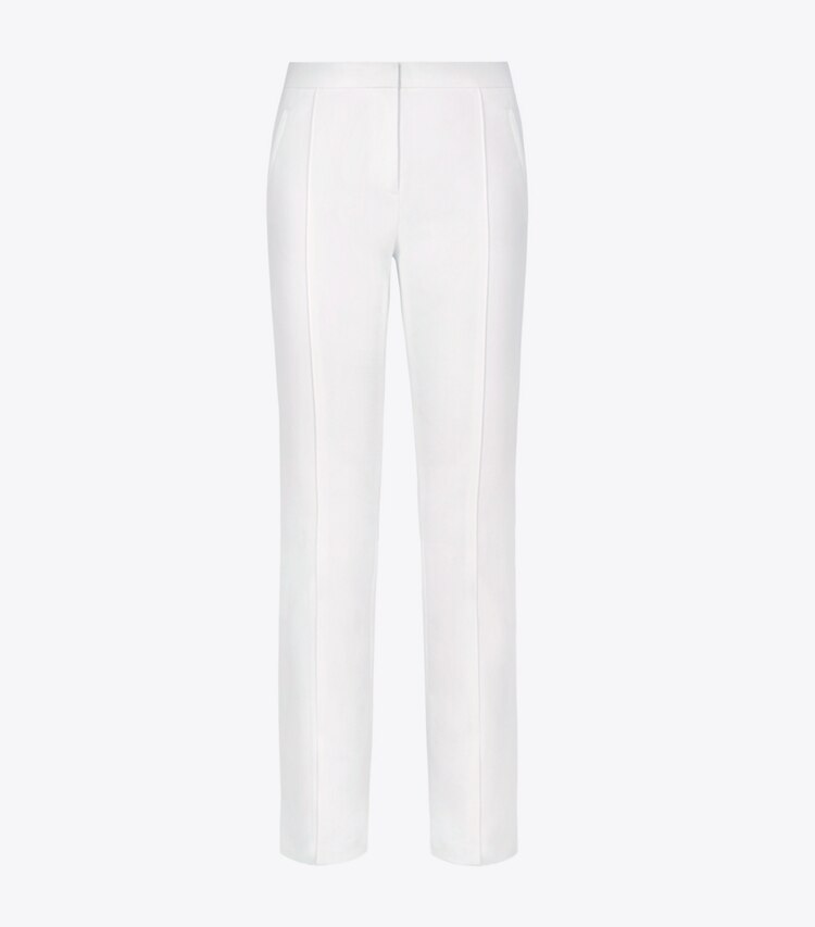 Tory Burch diseñador prendas inferiores Pantalón Vanner en New Ivory frente