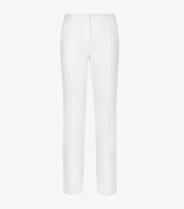 Tory Burch diseñador prendas inferiores Pantalón Vanner en New Ivory frente