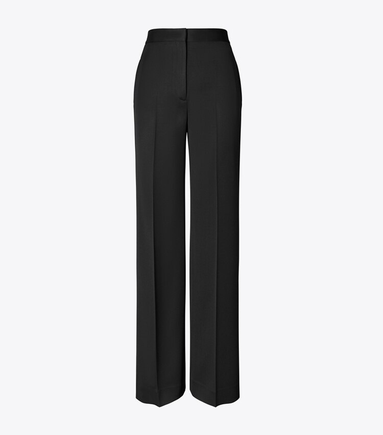 Tory Burch designer bas Pantalon ample en sergé in Black front