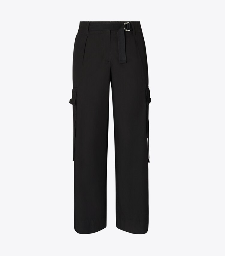 Tory Burch designer bas Pantalon cargo en coton in Black front