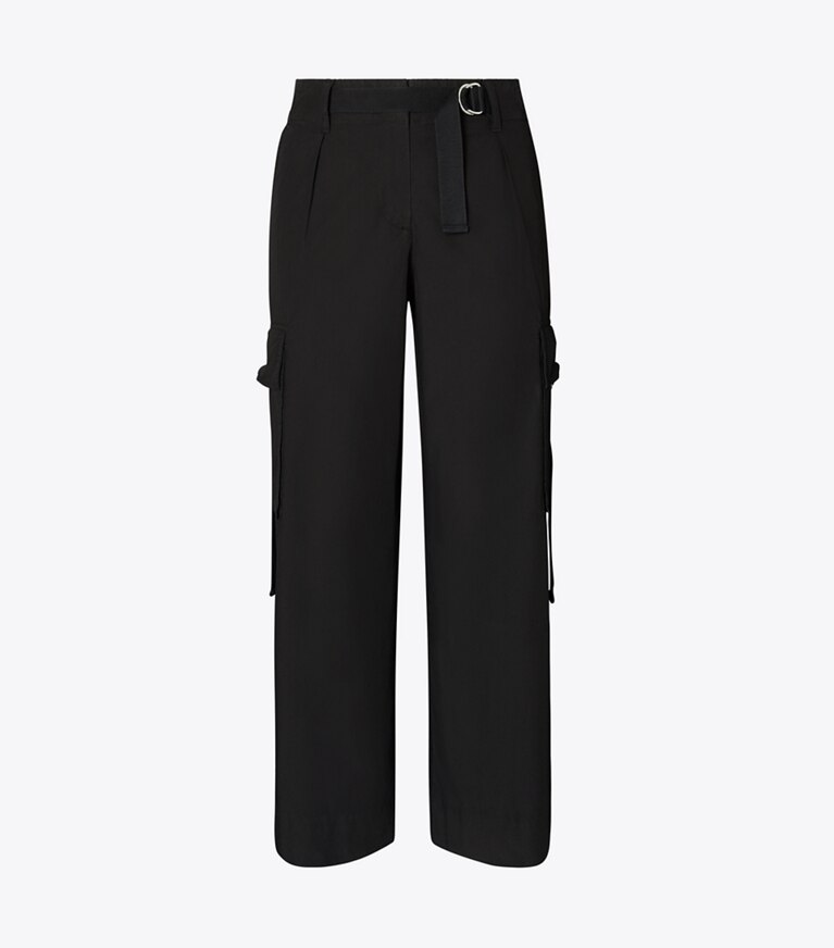 Tory Burch designer bas Pantalon cargo en coton in Black front