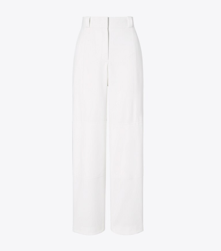 Tory Burch designer bas Pantalon cargo en sergé dans White de face