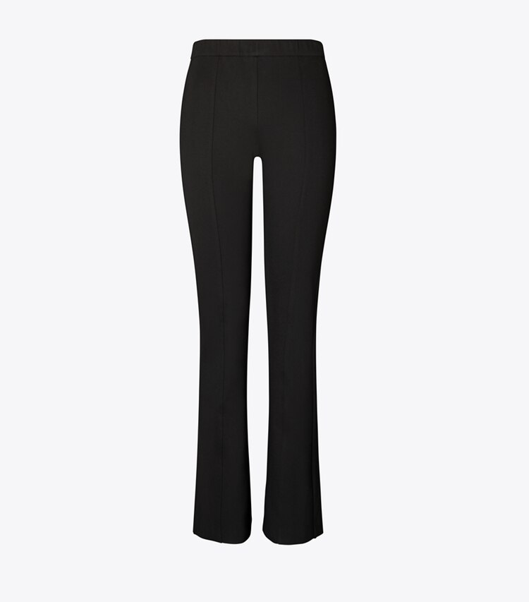 Tory Burch designer bas Pantalon de compression évasé dans Black de face