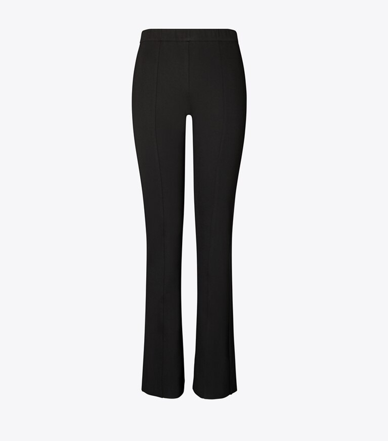 Tory Burch designer bas Pantalon de compression évasé dans Black de face