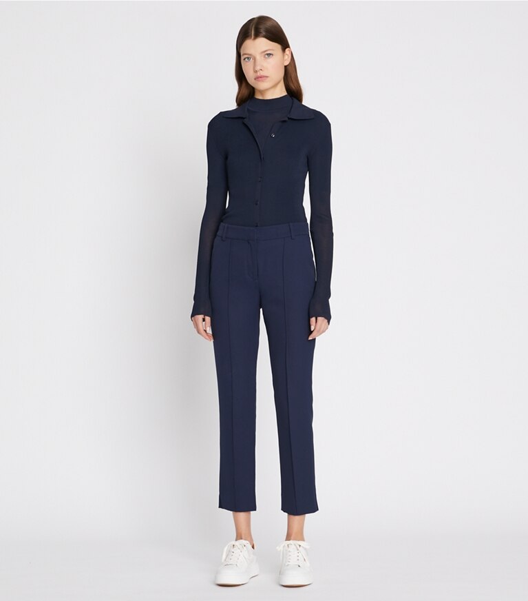Tory Sport designer bas Pantalon de golf en sergé technique in Tory Navy front