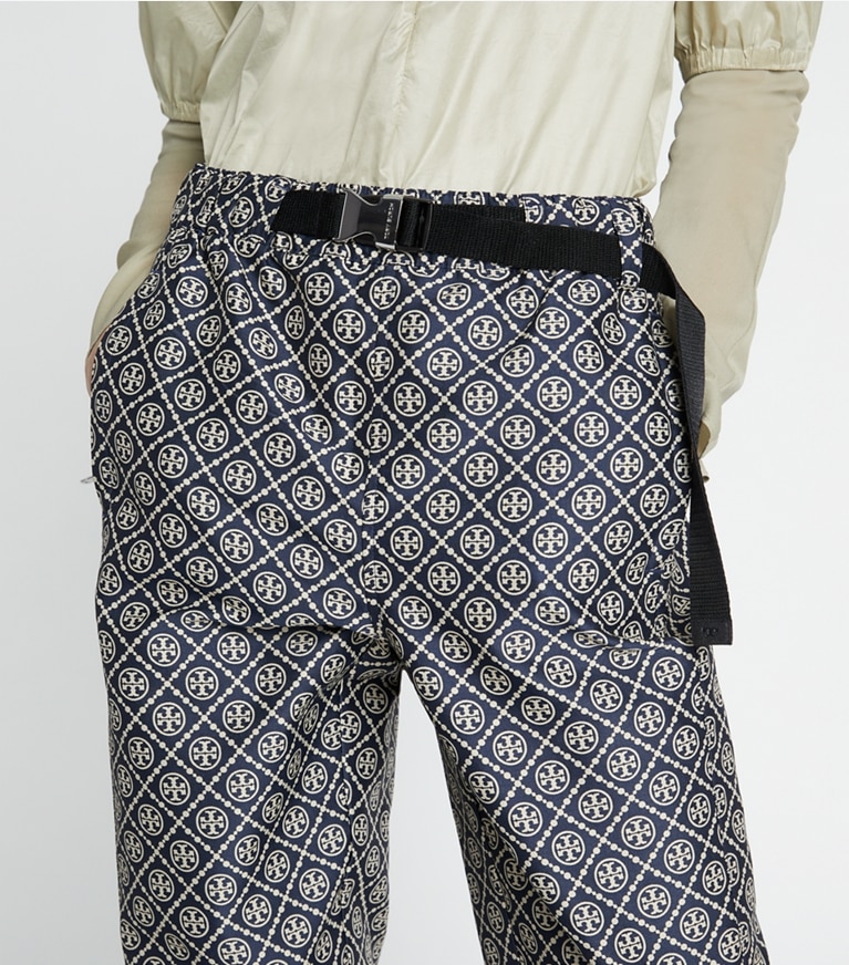 Tory Sport designer bas Pantalon de jogging T Monogram en jacquard technique in TORY NAVY T MONOGRAM SMALL SPORT front