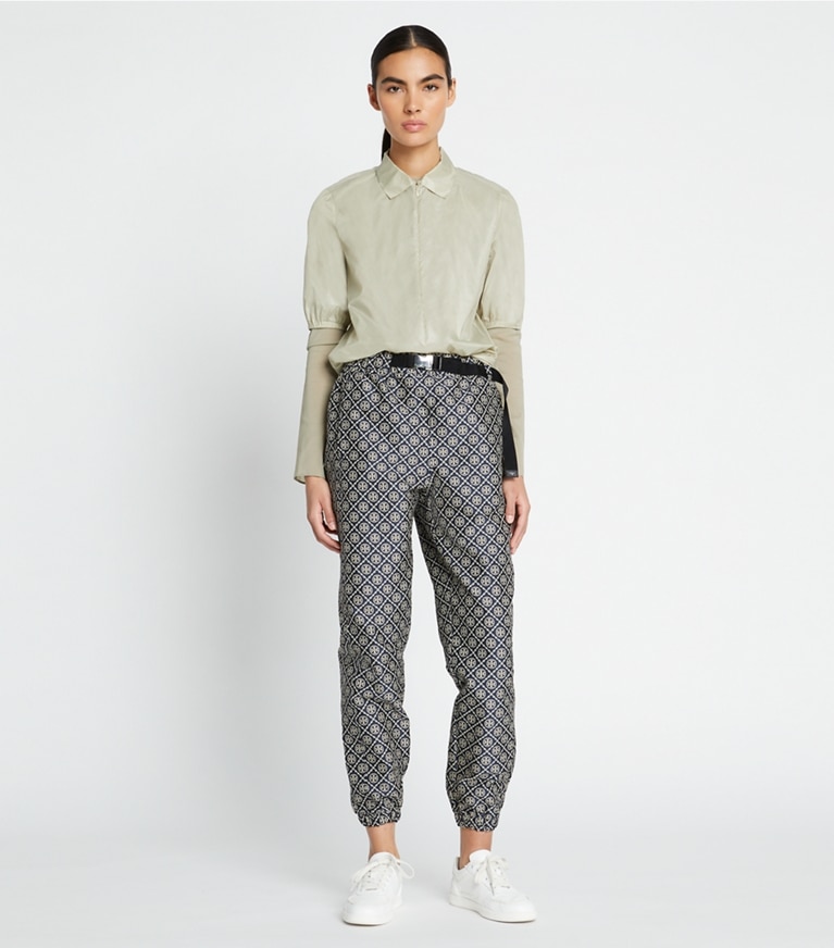 Tory Sport designer bas Pantalon de jogging T Monogram en jacquard technique in TORY NAVY T MONOGRAM SMALL SPORT front