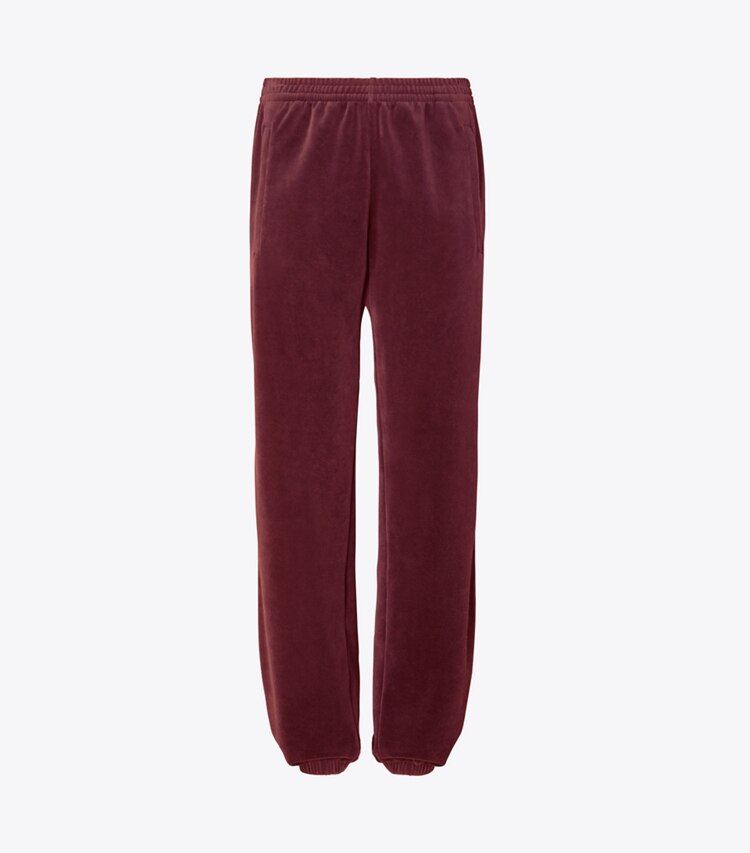 Tory Sport designer bas Pantalon de survêtement en velours in Winetasting front