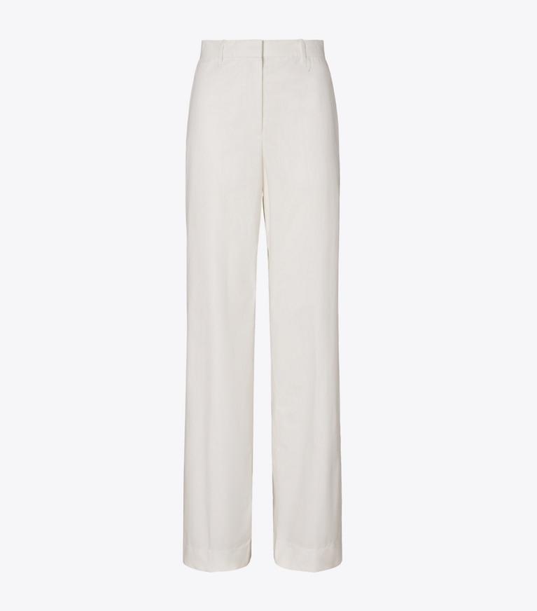 Tory Burch designer bas Pantalon en coton peigné in White front