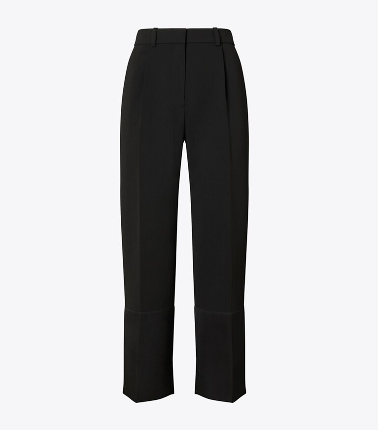 Tory Burch designer bas Pantalon en crêpe coupe 7/8 dans Black de face