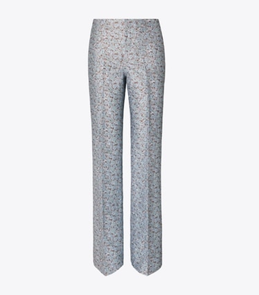 Tory Burch designer bas Pantalon en jacquard in Blue Floral front
