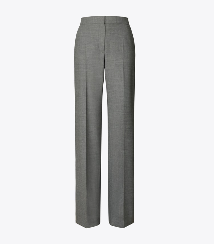 Tory Burch designer bas Pantalon en laine dans Dark Gray Melange de face