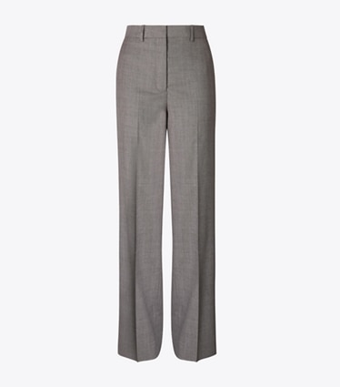 Tory Burch designer bas Pantalon en laine in Black / Gray front