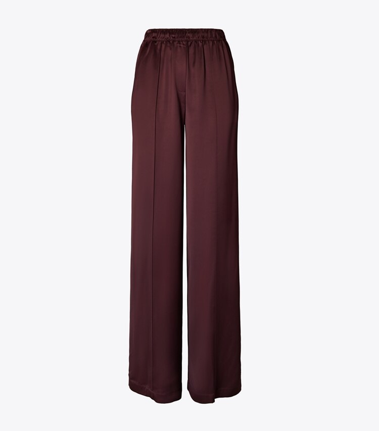 Tory Burch designer bas Pantalon en viscose in Merlot front