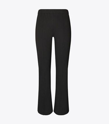 Tory Burch designer pantaloni Pantalone crop svasato Compression in Black front