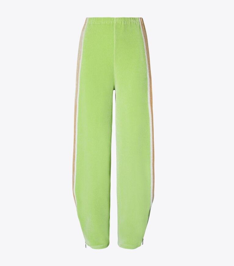 Tory Burch designer pantaloni Pantalone sportivo in cotone in Bright Green front