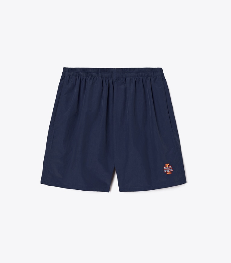 Tory Sport diseñador prendas inferiores Pantalones cortos tipo camp en Tory Navy frontal