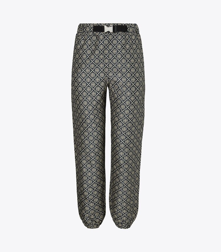 Tory Sport diseñador prendas inferiores Pantalones deportivos de jacquard técnico con monograma de T en TORY NAVY T MONOGRAM SMALL SPORT frontal
