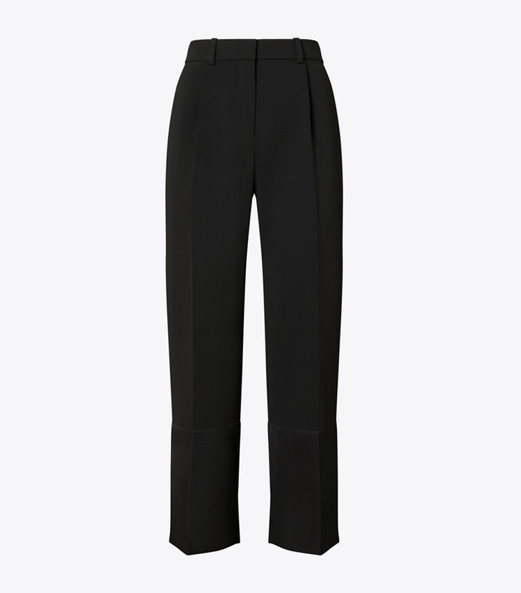 Tory Burch designer pantaloni Pantaloni crop in crêpe in Black front