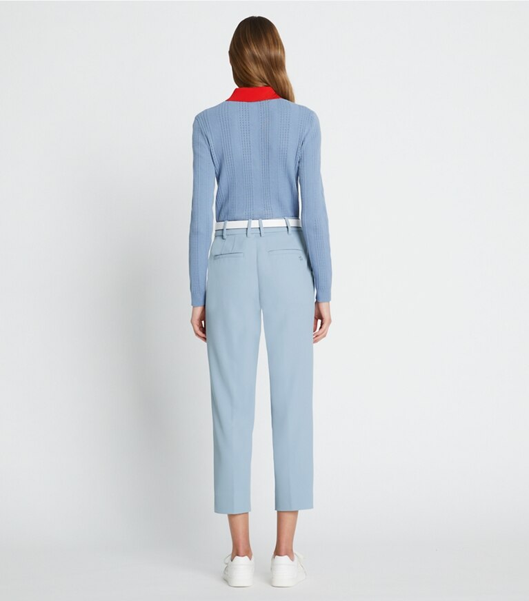 Tory Sport designer pantaloni Pantaloni da golf in twill tecnico in Seafaring front