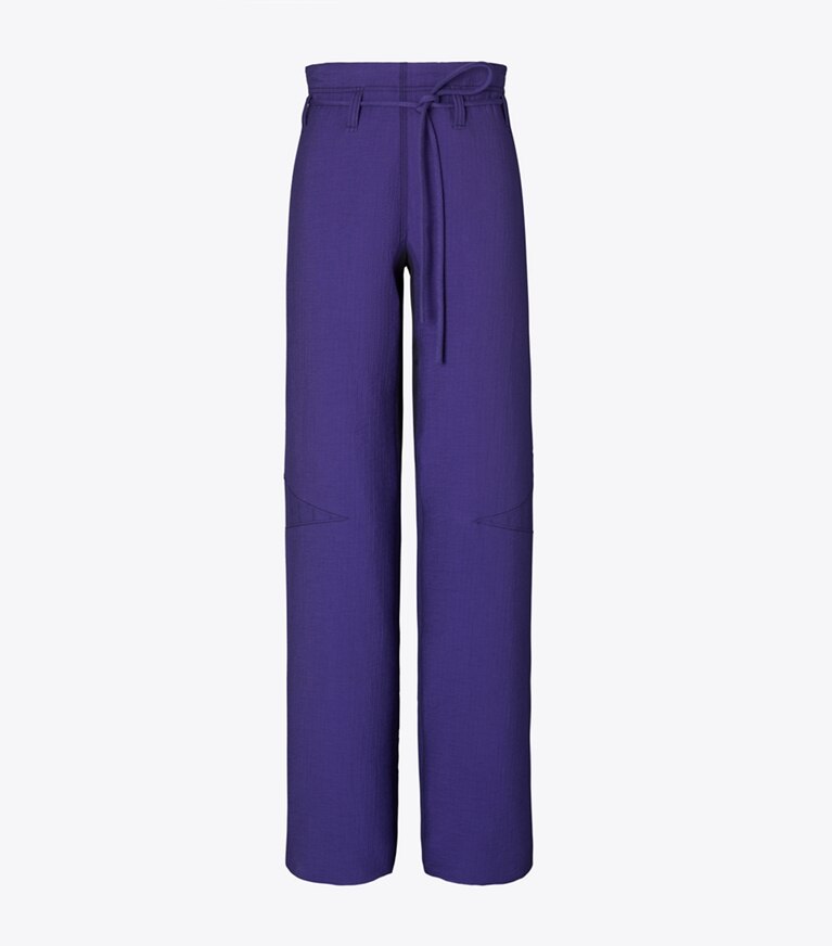 Tory Burch designer pantaloni Pantaloni in cotone a gamba ampia in Ballpoint Blue front