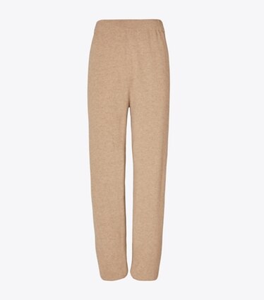 Pantaloni Sportivi Donna In Maglia Cashmere - Vita Alta Con Coulisse, Modello Harem Alla Caviglia, Autunno/Inverno - 2