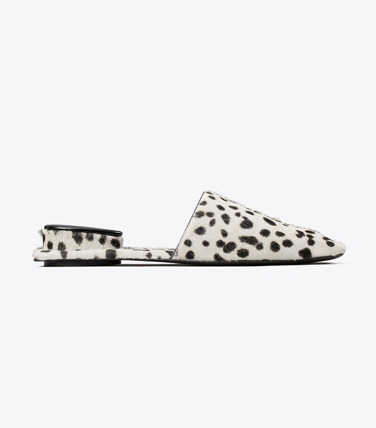 Tory Burch designer loafers Pantolette mit Piercingdetail in Black / White side