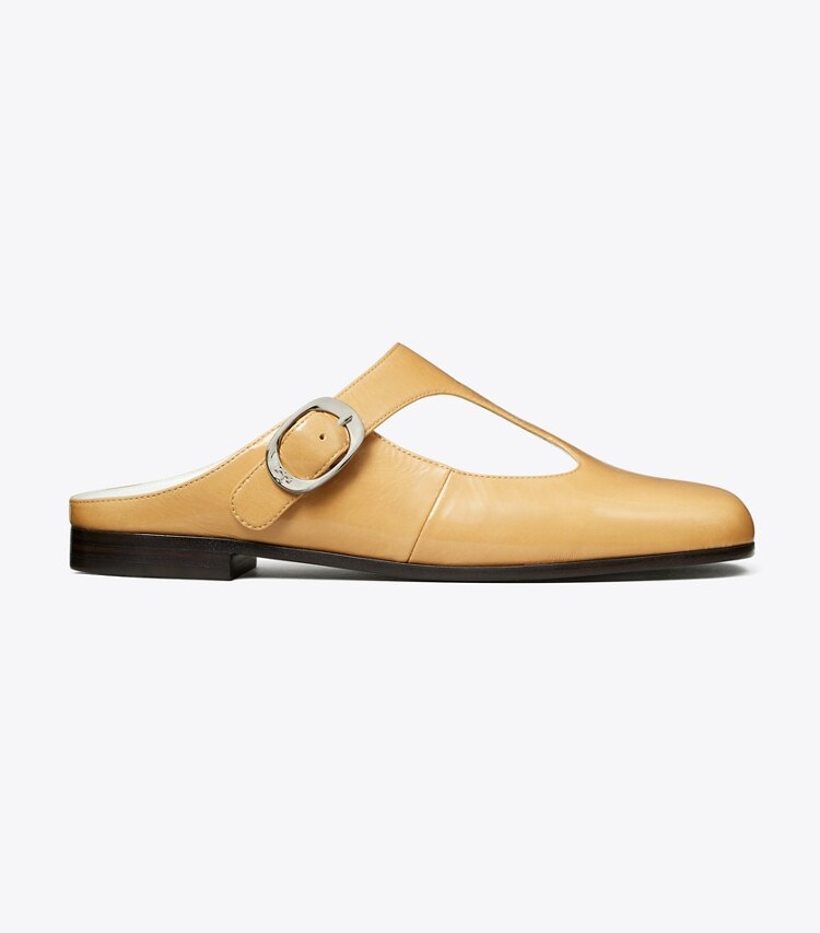 Tory Burch diseñador zapatos planos Pantufla con tira en T Violet en CANTUCCI lateral