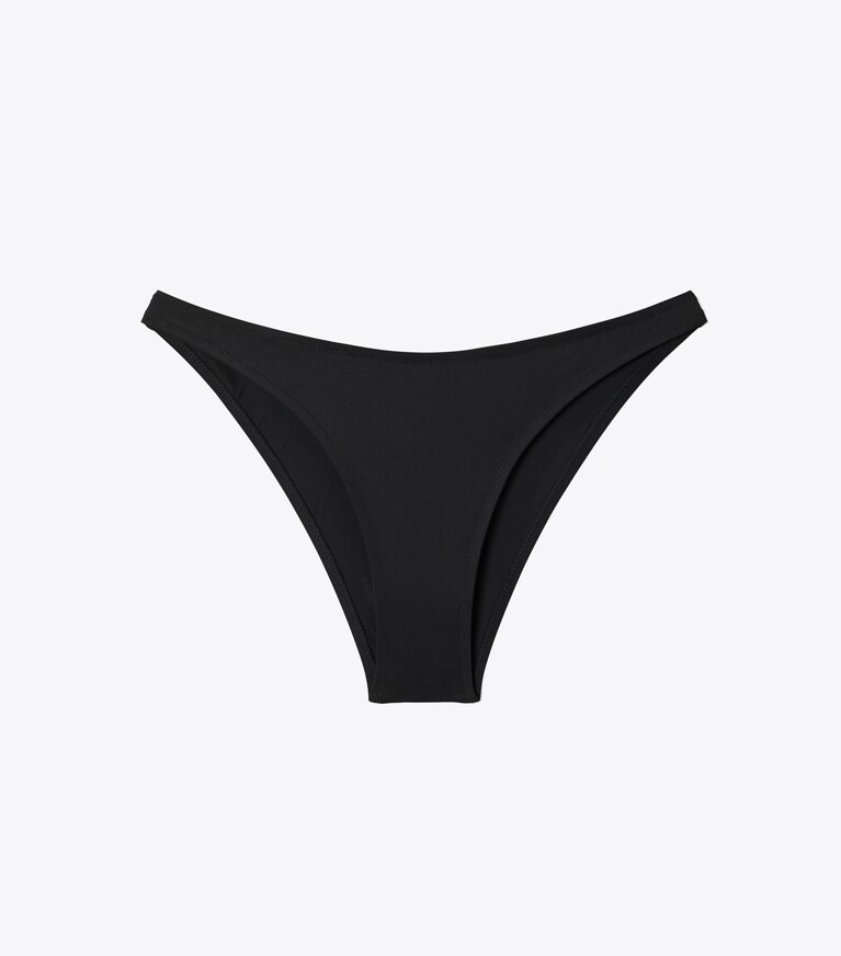 Tory Burch diseñador de dos piezas Parte inferior de bikini de corte alto en Black frente