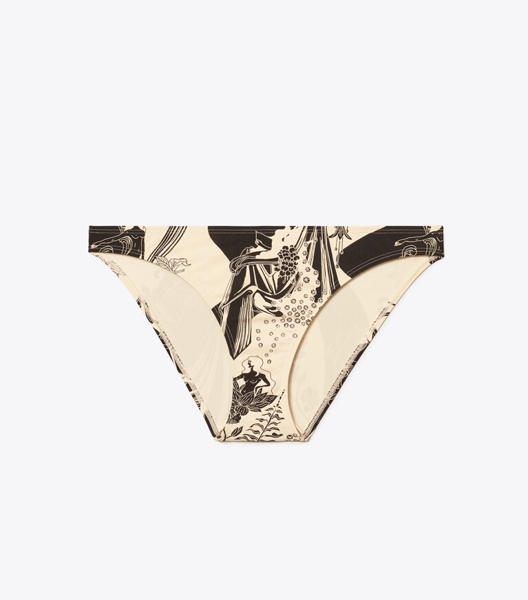 Tory Burch diseñador de dos piezas Parte inferior de bikini estampada en FRENCH CREAM MUSE frente