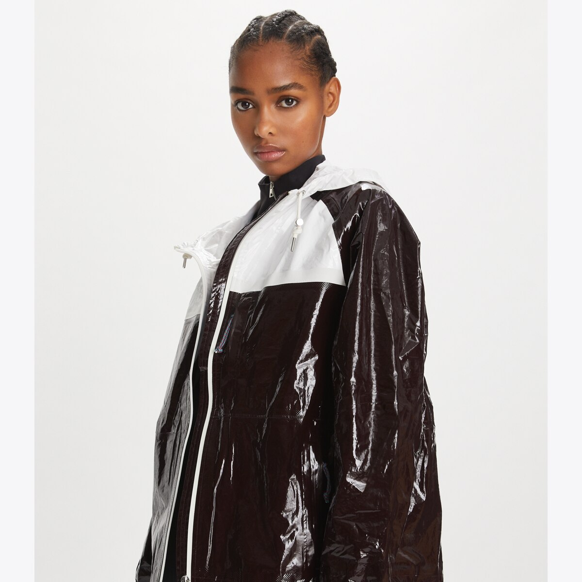 Patent Coated Cotton Anorak: Women's Clothing | Jackets