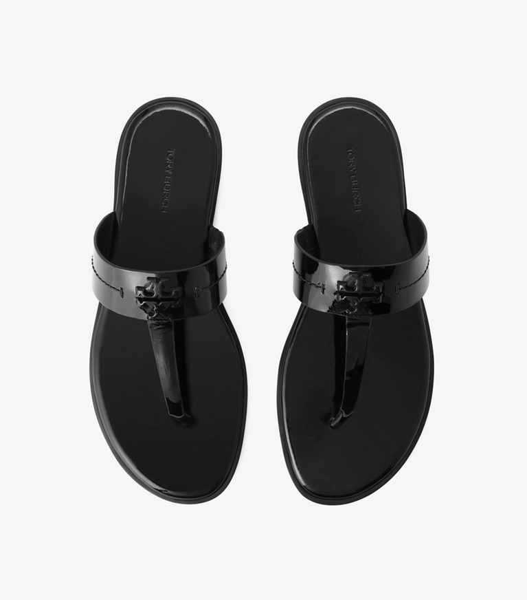 【ミスク】TORY BURCH ブラック フラットサンダル パテントレザー フラットサンダル: レディース サンダル | Tory Burch JP