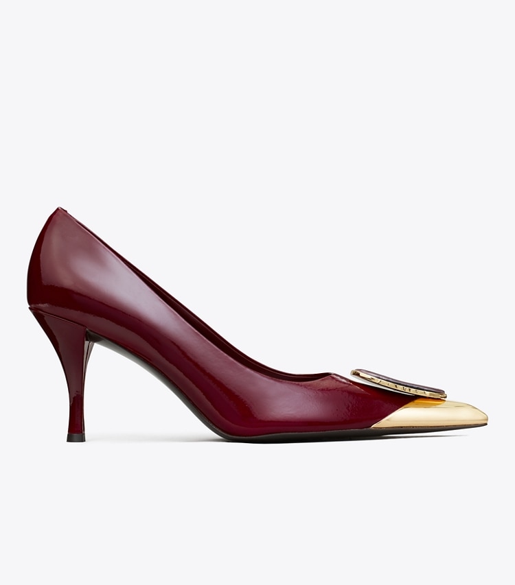 Tory Burch designer heels Patos Pump in DARK RASPBERRY side