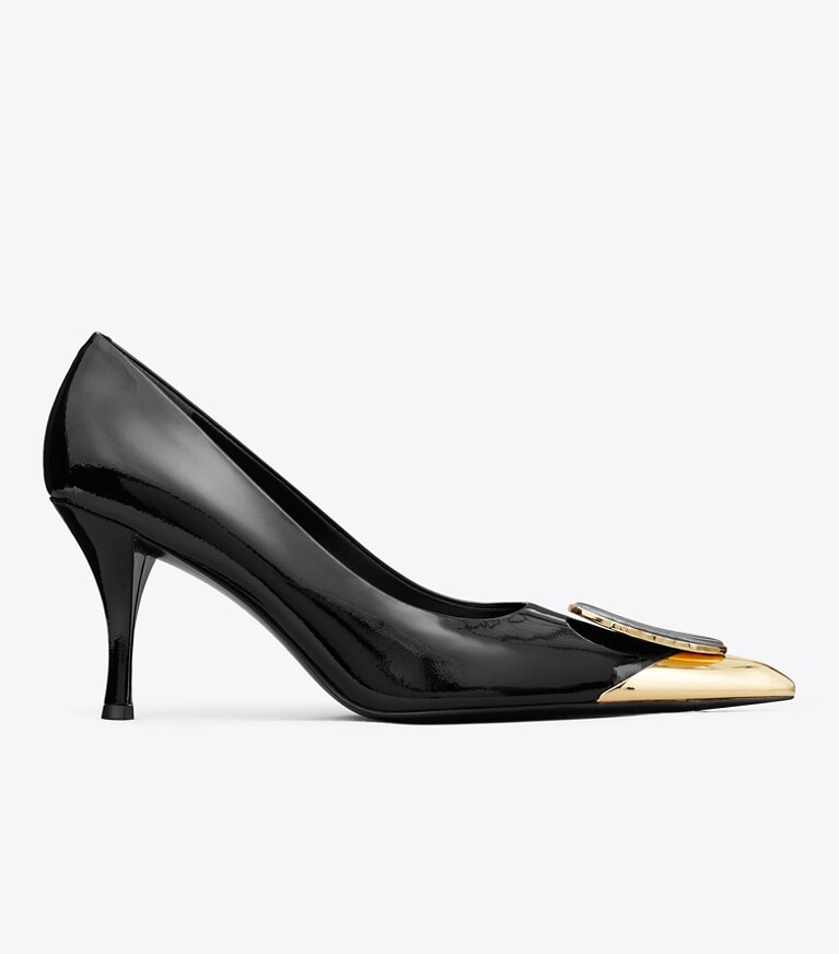 Tory Burch designer heels Patos Pumps in PERFECT BLACK side