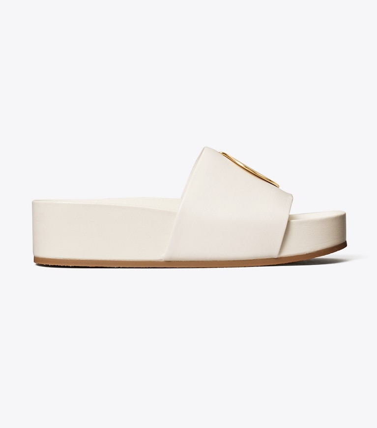 Tory Burch designer sandals Patos Slide in New Ivory / New Ivory side