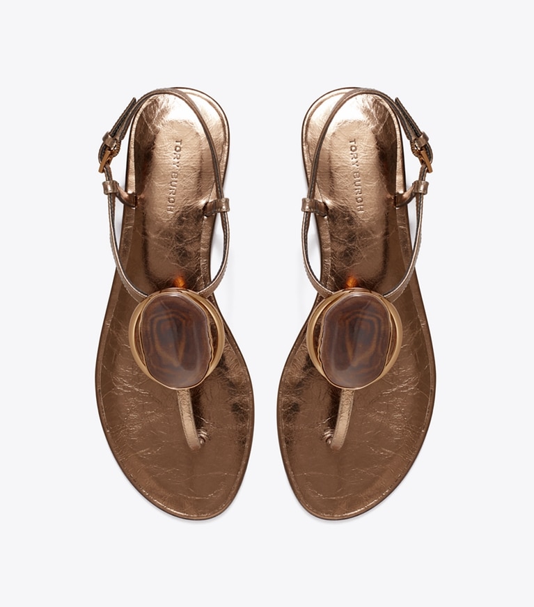 Tory Burch designer sandals Patos T-Strap Sandal in COPPER overhead