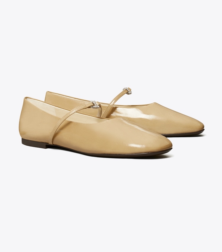 Tory Burch designer flats Pavé Gemini Link Mary Jane in CHATEAU GRAY / PAVÉ angle