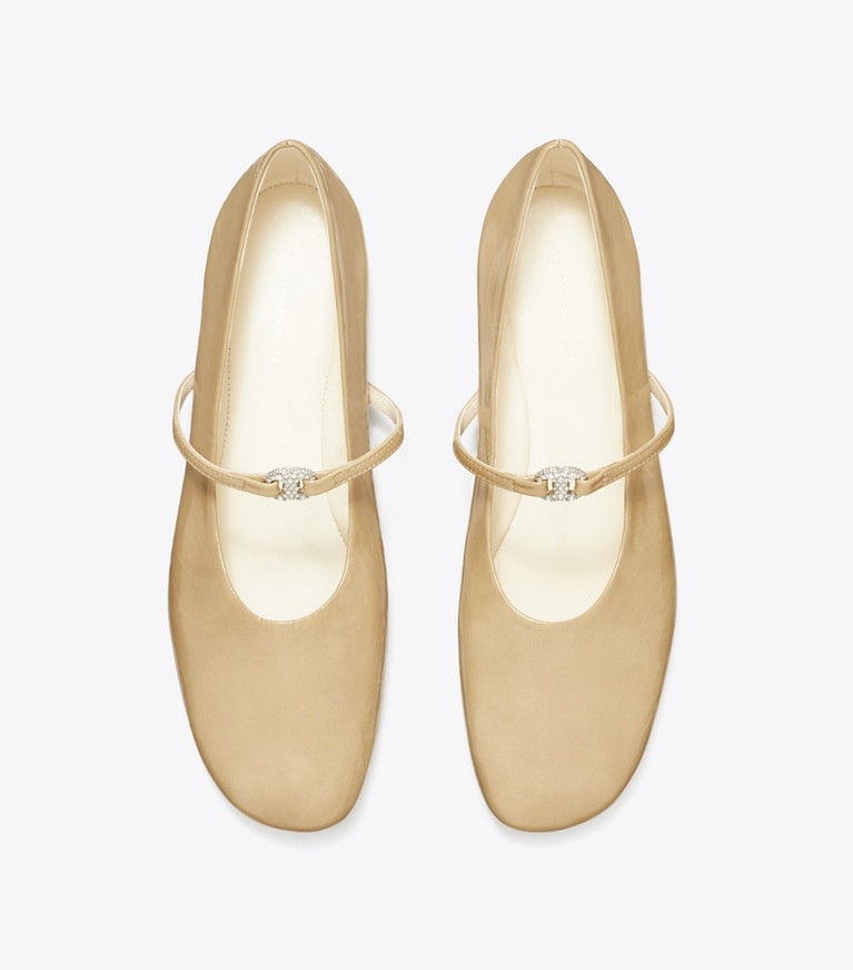Tory Burch designer flats Pavé Gemini Link Mary Jane in CHATEAU GRAY / PAVÉ angle