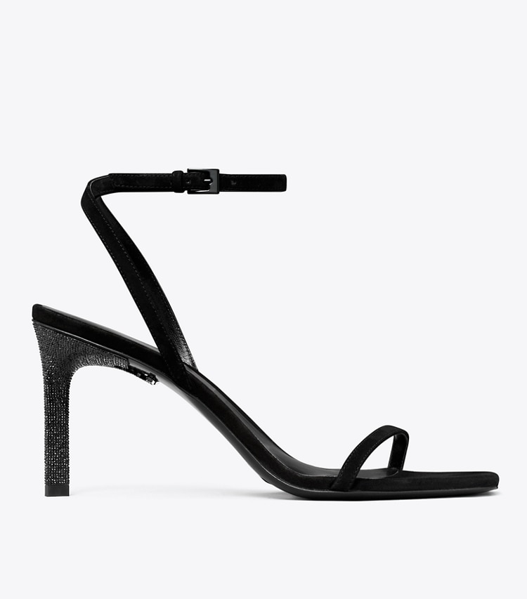 Tory Burch designer sandalen Pavé-Sandalette in PERFECT BLACK side