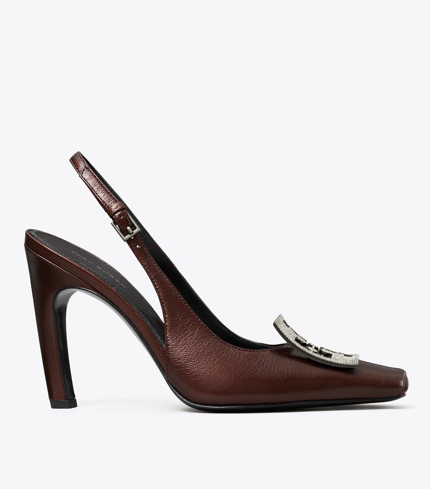 Pavé Cut-Out Logo Slingback Heel