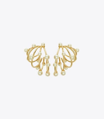パール イヤークローラー: レディース イヤリング＆ピアス