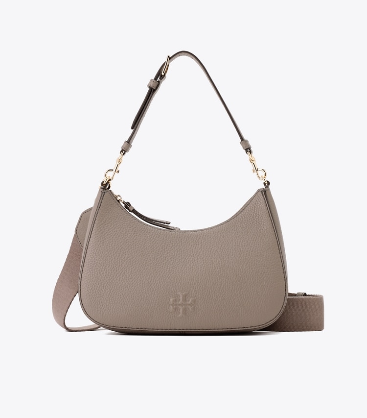 Tory Burch designer クロスボディバッグ レザー コンバーチブル ショルダーバッグ in Gray Heron front