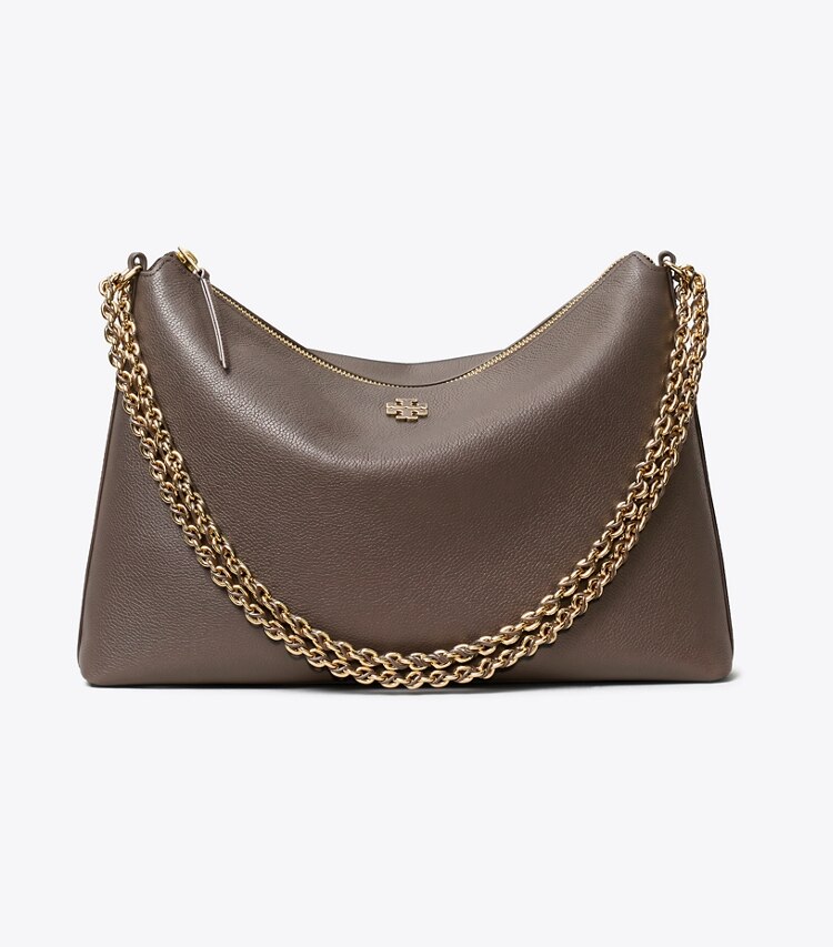 Tory Burch designer ショルダーバッグ ペブルドレザー ショルダーバッグ in Wild Mushroom front
