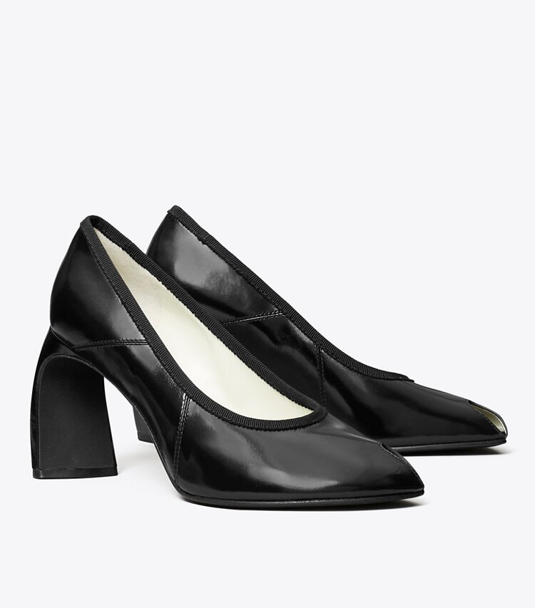 Tory Burch designer heels Peep-Toe Pump in BLACK angle