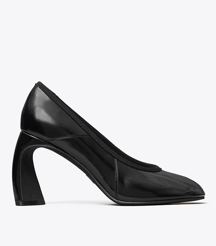 Tory Burch designer heels Peep-Toe Pump in BLACK side