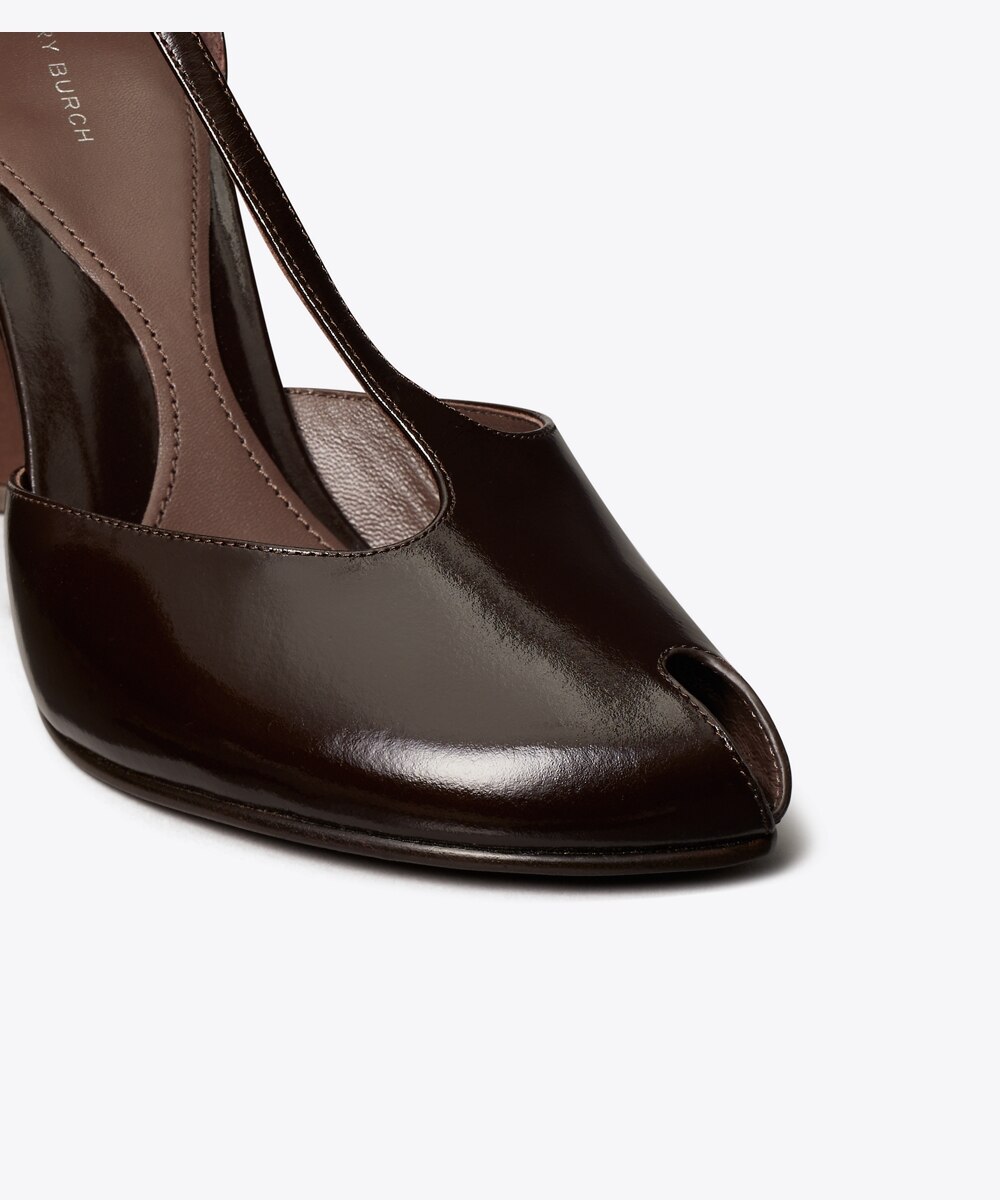 Peep-Toe T-Strap Heeled Sandal, image 4 of 5