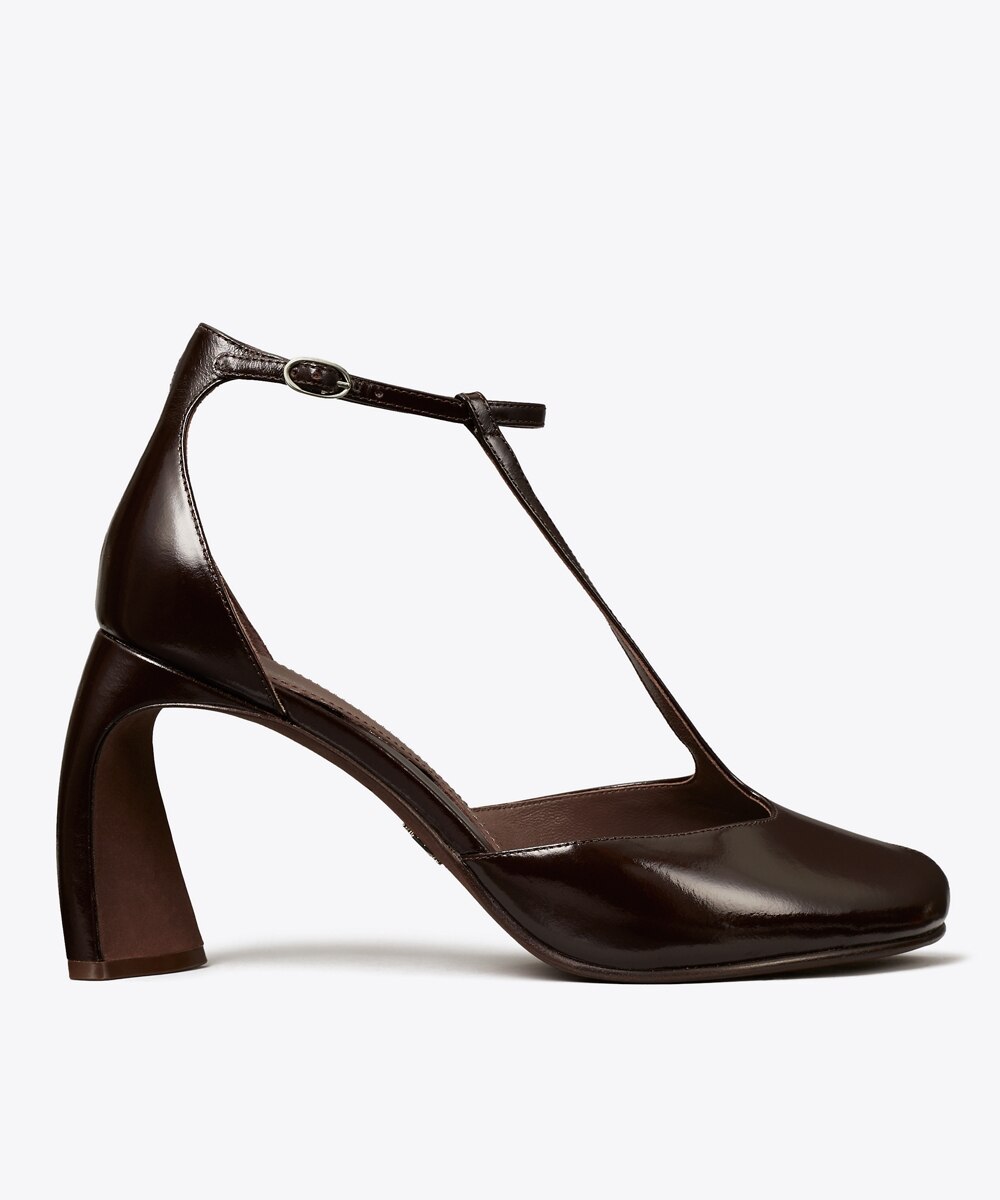 Peep-Toe T-Strap Heeled Sandal, image 3 of 5