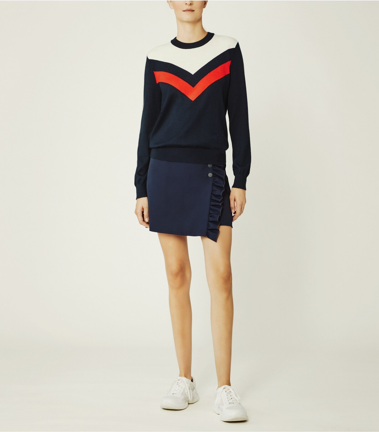 Performance Cashmere Chevron Sweater