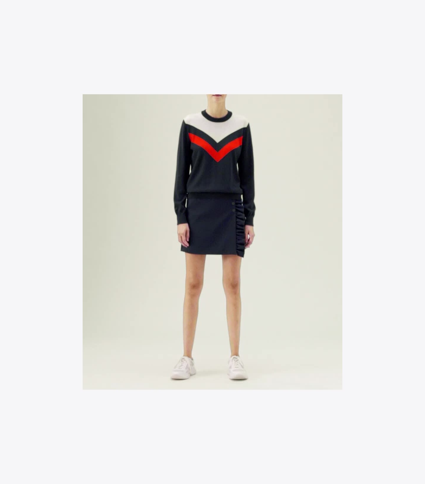 Performance Cashmere Chevron Sweater