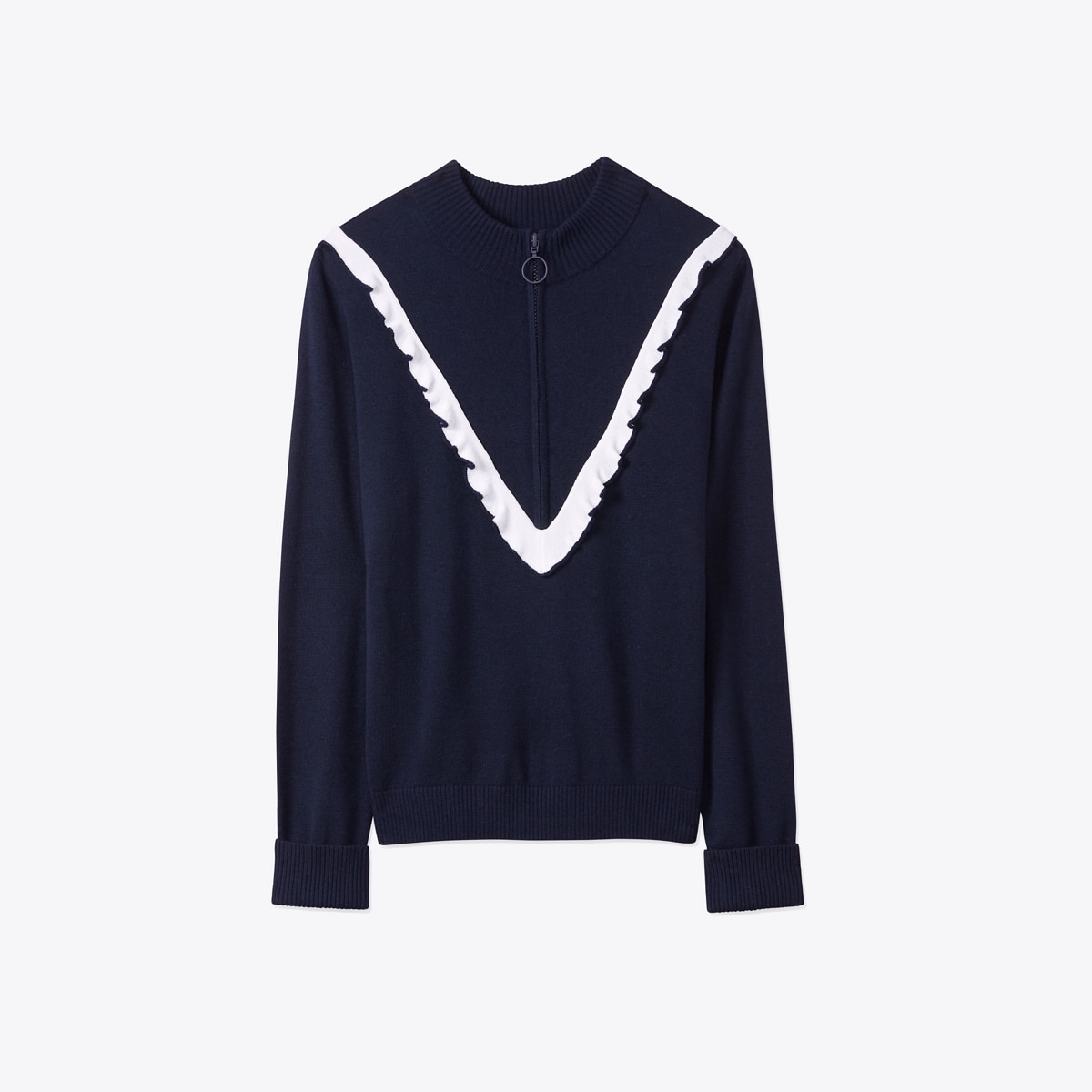 Performance Cashmere Ruffle Sweater: Women's Designer Sweaters | Tory Sport